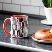 New York City Manhattan Black, Red, White Deko Tasse