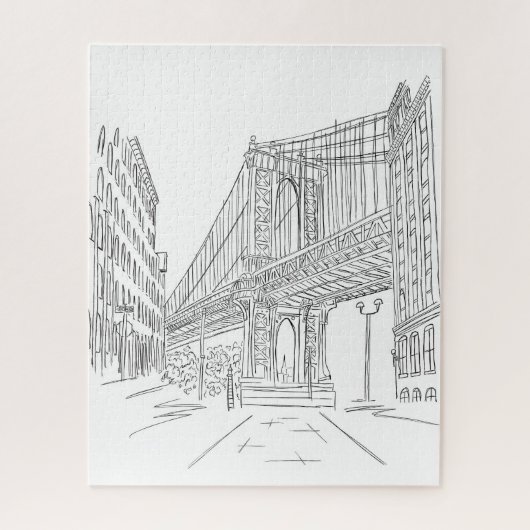 New York City Manhattan Bridge Jigsaw Puzzle (Vertikal)