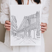 New York City Manhattan Bridge Poster