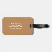 New York City Manhattan Bridge Sketch Gepäckmarke Gepäckanhänger (Rückseite horizontal)