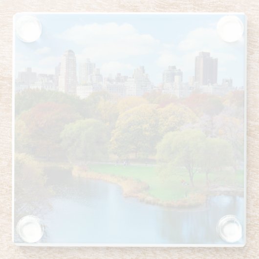 New York City Manhattan Central Park Panorama Glasuntersetzer (Rückseite)