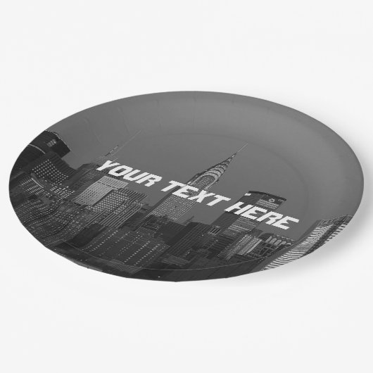 New York City Manhattan Empire State Gebäude Pap Pappteller (Schrägansicht)