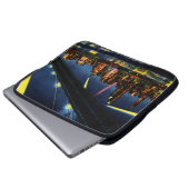 New York City Manhattan nachts Laptopschutzhülle (Vorne Knopf)