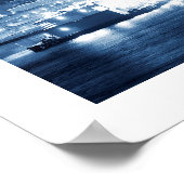 New York City Manhattan Night Skyline View Poster (Ecke)