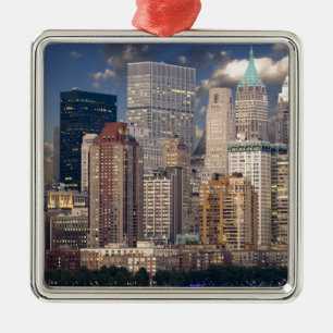 New York City Manhattan Silbernes Ornament