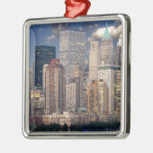 New York City Manhattan Silbernes Ornament (Links)