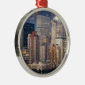 New York City Manhattan Silbernes Ornament (Rechts)