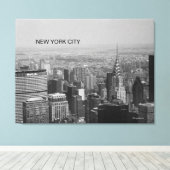 New York City, Manhattan Skyline B/W Fotografy Leinwanddruck (Insitu (Holzboden))