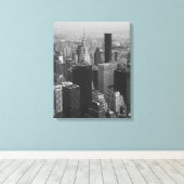 New York City, Manhattan Skyline B/W Fotografy Leinwanddruck (Insitu (Holzboden))