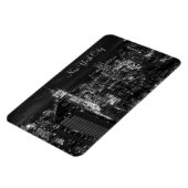 New York City Manhattan Skyline bei Nacht Magnet (Linke Seite)