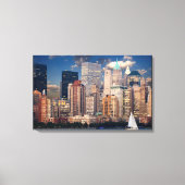 New York City Manhattan Skyline bei Night Wall Art Leinwanddruck (Vorderseite)