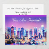 New York City Manhattan Skyline Einladung (Vorne/Hinten)