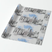 New York City Manhattan Skyline Geschenkpapier (Ungerollt)