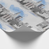 New York City Manhattan Skyline Geschenkpapier (Ecke)