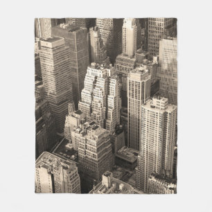 New York City Manhattan Skyline-Luftaufnahme schwa Fleecedecke