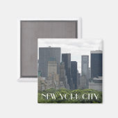 New York City Manhattan Skyline Magnet (Vorderseite/Rückseite)