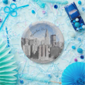 New York City Manhattan Skyline - Modern Pappteller (Party)