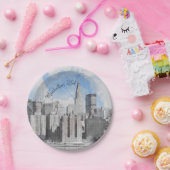 New York City Manhattan Skyline - Modern Pappteller (Party)