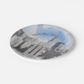 New York City Manhattan Skyline - Modern Pappteller (Schrägansicht)