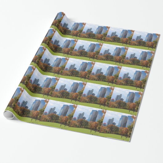 New York City Manhattan Skyline-Panorama für Geschenkpapier (Ungerollt)