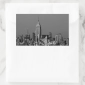 New York City Manhattan Skyline Rechteckiger Aufkleber (Tasche)
