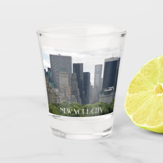 New York City Manhattan Skyline Schnapsglas (Vorderseite)