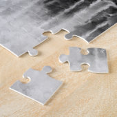 New York City Manhattan Skyline - schwarz-weiß Puzzle (Seite)