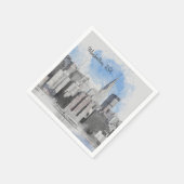 New York City Manhattan Skyline Serviette (Ecke)