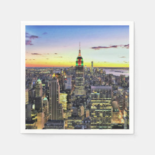 New York City Manhattan Skyline Serviette