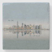 New York City Manhattan Skyline Steinuntersetzer (Vorderseite)