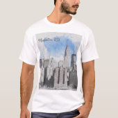 New York City Manhattan Skyline T-Shirt (Vorderseite)