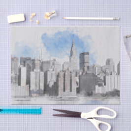 New York City Manhattan Skyline Tissue Paper Seidenpapier