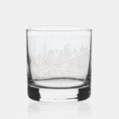 New York City Manhattan Skyline Whiskyglas (Rückseite)