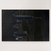 New York City Manhattan Skyscrappers Dark Night Puzzle (Horizontal)