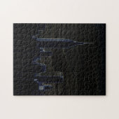 New York City Manhattan Skyscrappers Dark Night Puzzle (Horizontal)