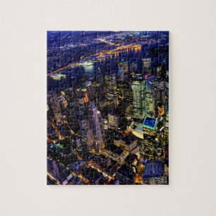 New York City, Manhattan, USA Stadtansicht bei Nac Puzzle