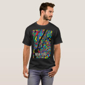 New York City Map - Abstrakte Kunstdrucke T-Shirt (Vorne ganz)