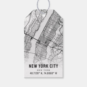 New York City Map GASTGESCHENK HOCHZEIT Geschenkanhänger
