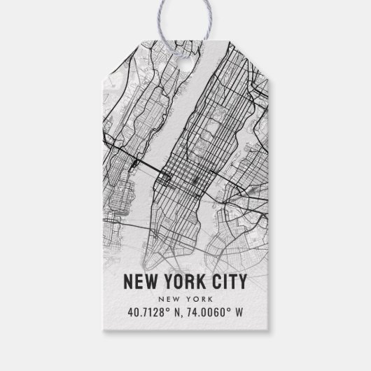 New York City Map | GASTGESCHENK HOCHZEIT Geschenkanhänger (Vorderseite)
