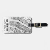 New York City Map | Gepäckmarke Gepäckanhänger (Vorderseite horizontal)