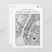 New York City Map + Mark A Location! Postkarte (Vorne/Hinten)
