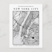 New York City Map + Mark A Location! Postkarte (Vorderseite)