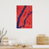 New York City Map Poster (Küche)