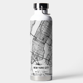 New York City Map Wasserflasche Trinkflasche