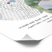 New York City Map Wedding Verlobung Foto Gift (Ecke)