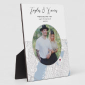 New York City Map Wedding Verlobung Foto Gift Fotoplatte (Seite)