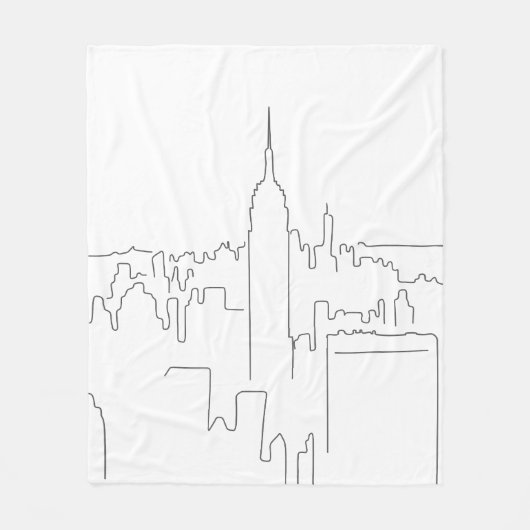 New York City Minimal Line Fleecedecke (Vorderseite)