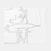 New York City Minimal Line Fleecedecke (Vorderseite (Horizontal))