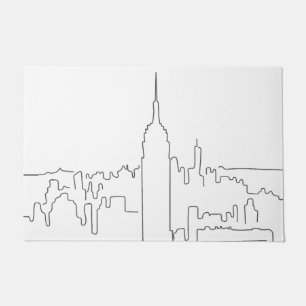 New York City Minimal Line Fußmatte