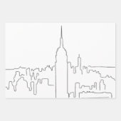 New York City Minimal Line Geschenkpapier Set (Vorderseite 3)